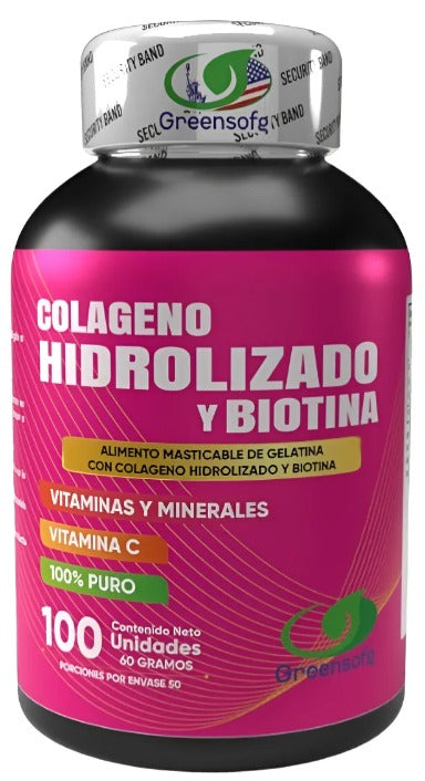 COLAGENO HIDROLIZADO BIOTINA 100 CAPS